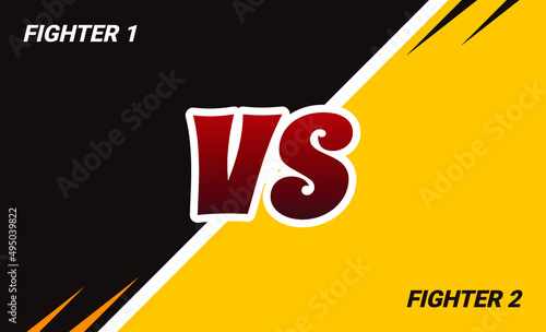 Versus for a match between 2 teams with dark brown and orange
