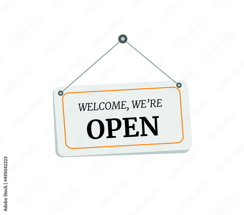 Open Sign Icon Vector Template Flat Design Open Sign Icon Vector Template Flat Design