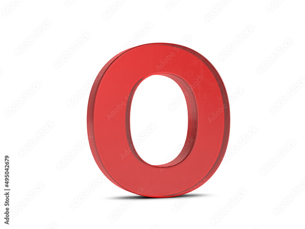 Glass letter O Glass letter O