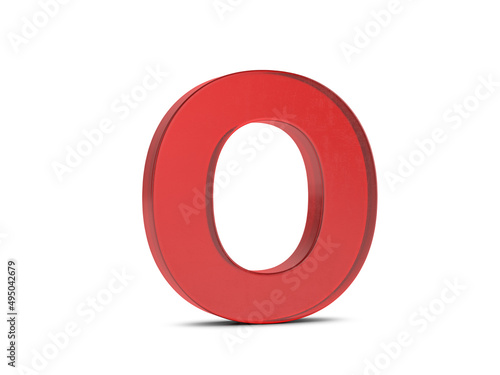 Glass letter O