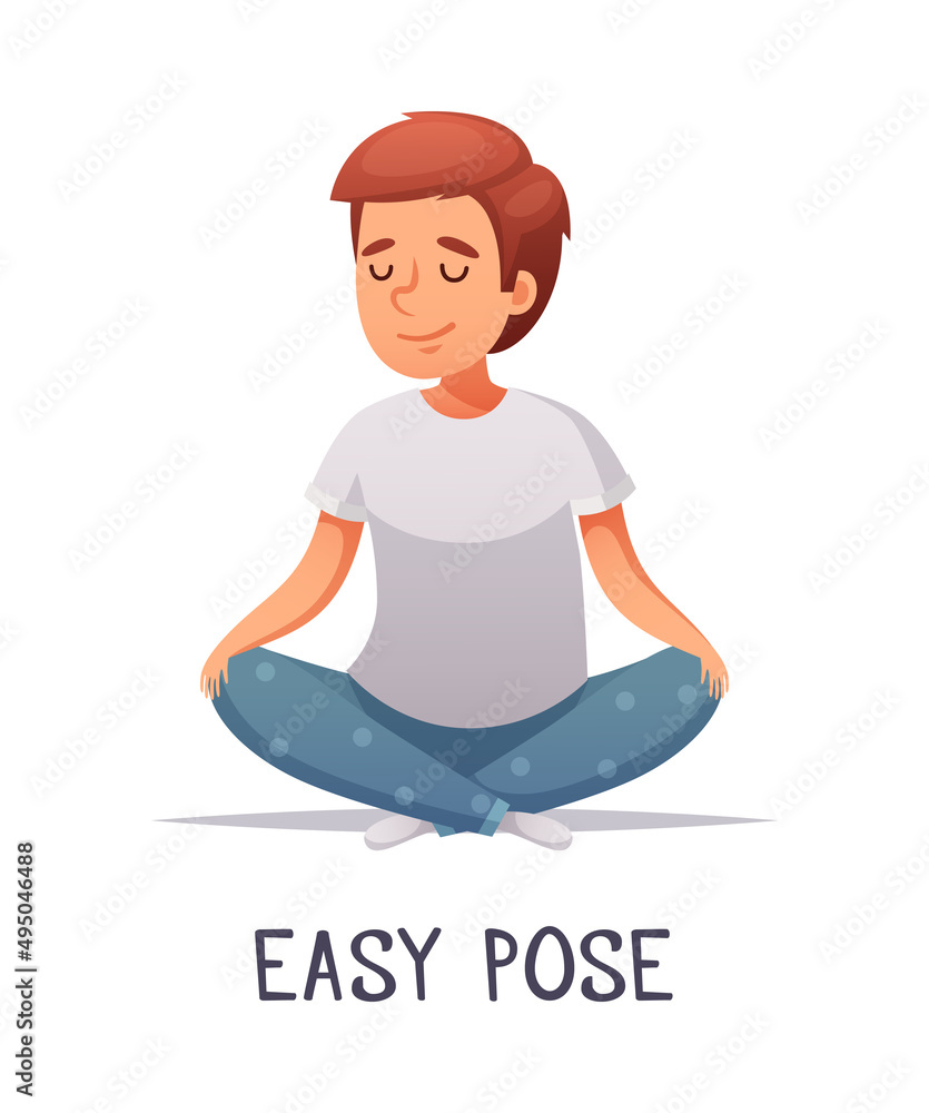 Yoga Easy Pose Composition