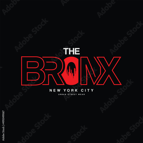 Bronx illustration typography. perfect for t shirt design
