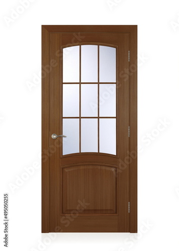 the door in the house with a beautiful handle. it s nice to open and close the door. modern design  expensive and beautiful door fittings