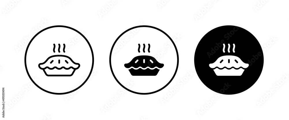 pie icon button, vector, sign, symbol, logo, illustration, editable stroke, flat design style isolated on white food icons pie icon button, vector, sign, symbol, logo, illustration, editable stroke, flat design style isolated on white food icons