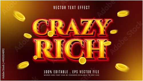 FREE crazy rich editable text effect font style