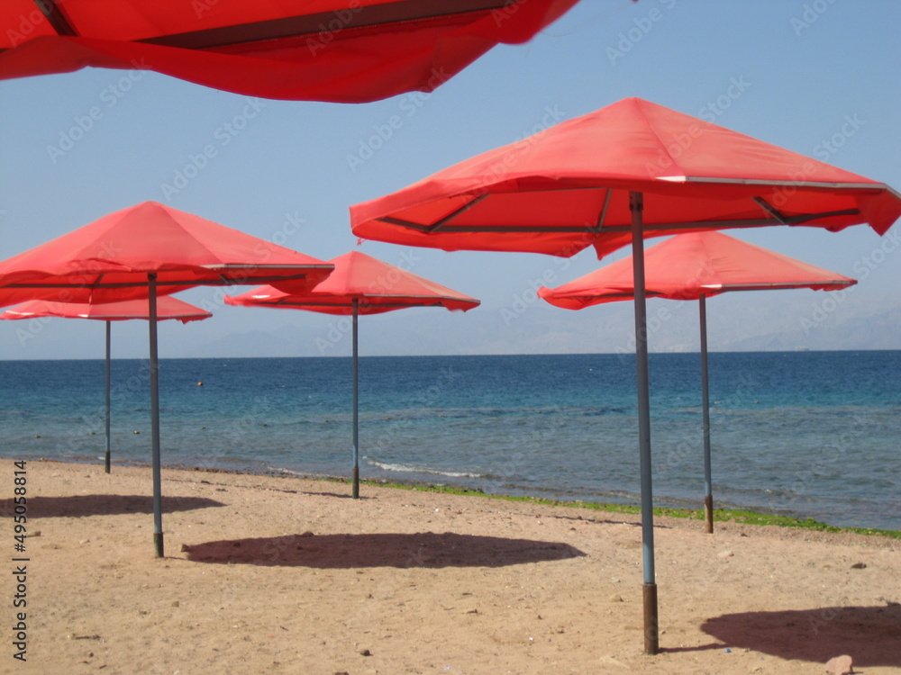 umbrellas on the beach