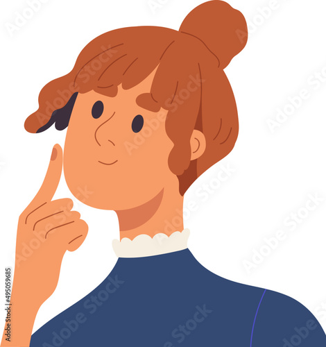 Young Woman Avatar Cartoon Illustration