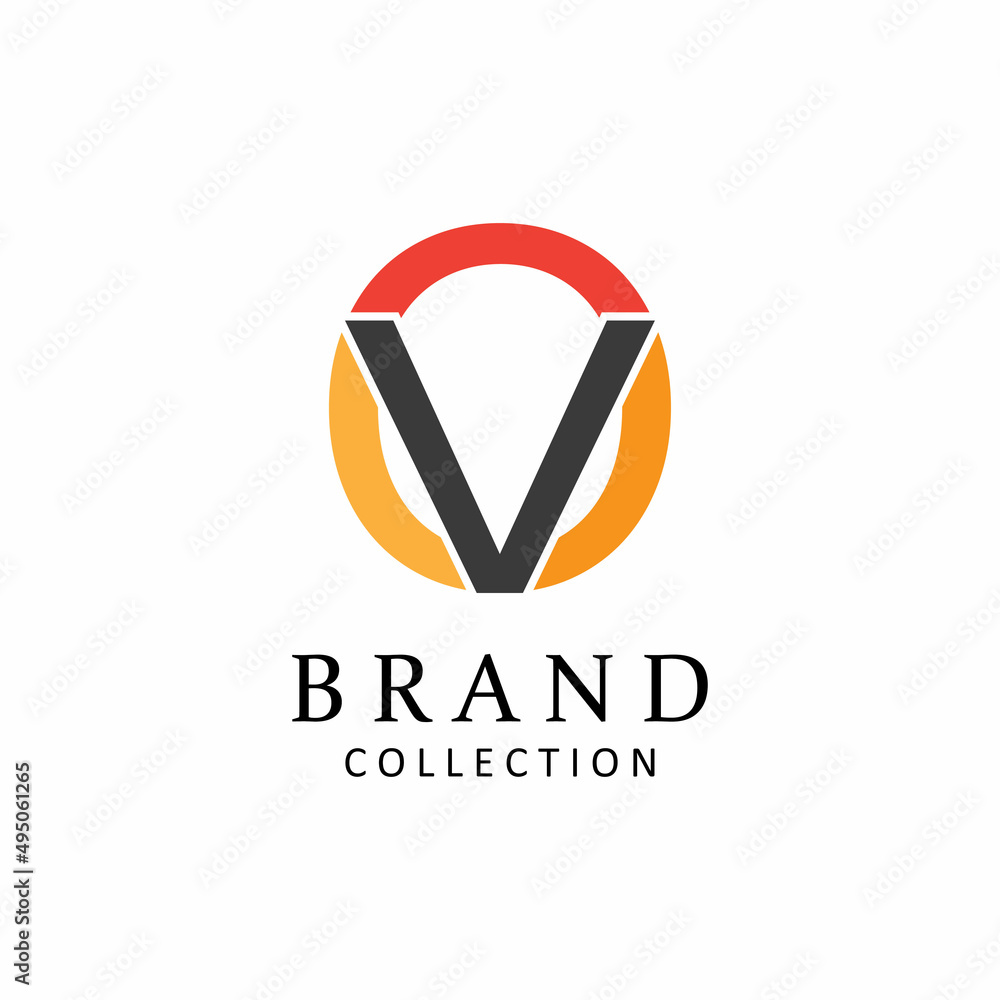 Letter OV vector logo design symbol icon emblem Letter OV vector logo design symbol icon emblem