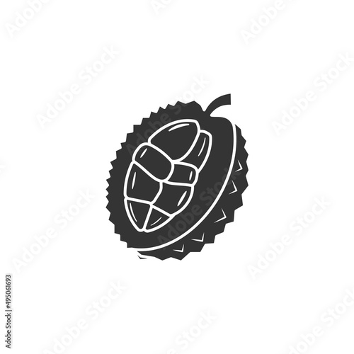 Silhouette icon of durian illustration