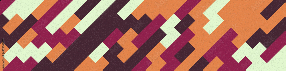 Fototapeta premium Abstract Geometric Pattern generative computational art illustration