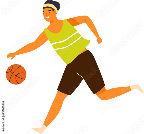 Basketball Player Cartoon Illustration