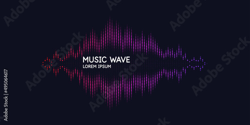 Vector illustration of music wave in the form of the equalizer