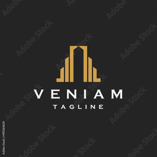 gate logo icon design template flat vector