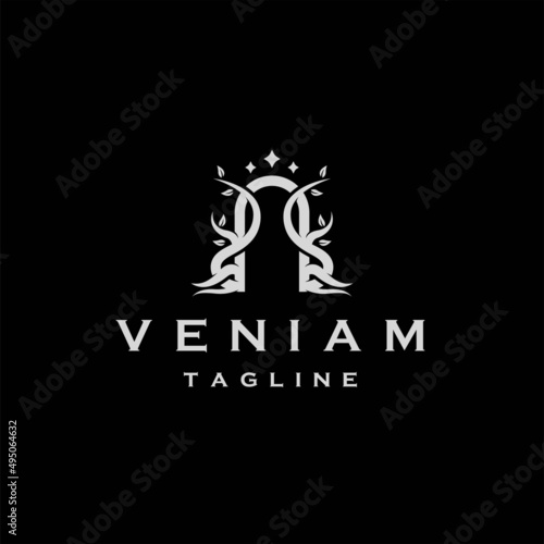 gate logo icon design template flat vector