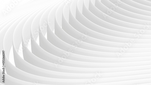Fototapeta Naklejka Na Ścianę i Meble -  3D white wavy background for business presentation. Abstract gray stripes elegant pattern. Minimalist empty striped blank BG. Halftone monochrome design with modern minimal color illustration.
