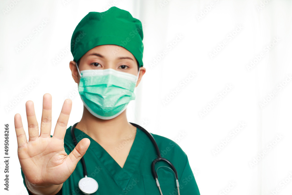 A doctor ready to help treat patients infected with COVID-19 A doctor ready to help treat patients infected with COVID-19