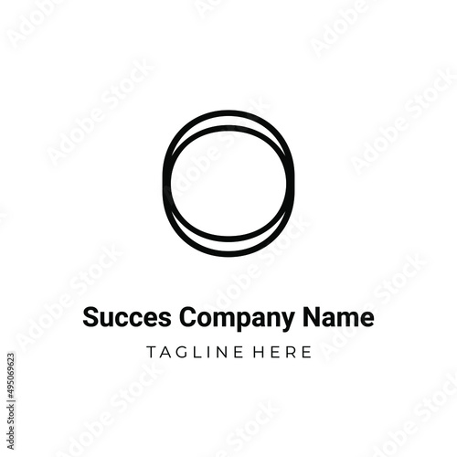 Unique modern geometric creative elegant letter O logo template