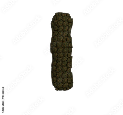 Reptile Skin Font Letter I