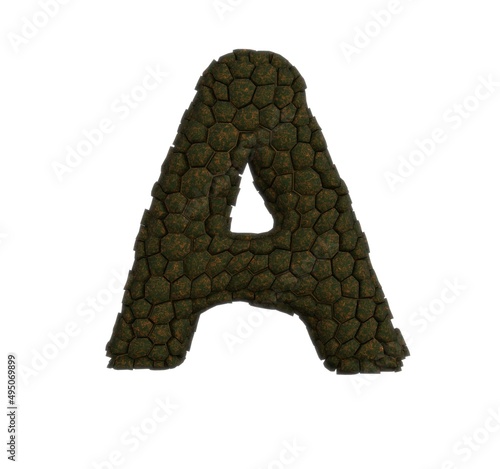 Reptile Skin Font Letter A