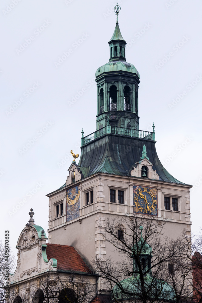 Munich, Germany - December 20,2021 : Famous Bavarian national museum in Munich.
