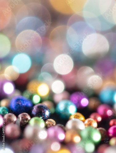 Multicolored beads as an abstract background.