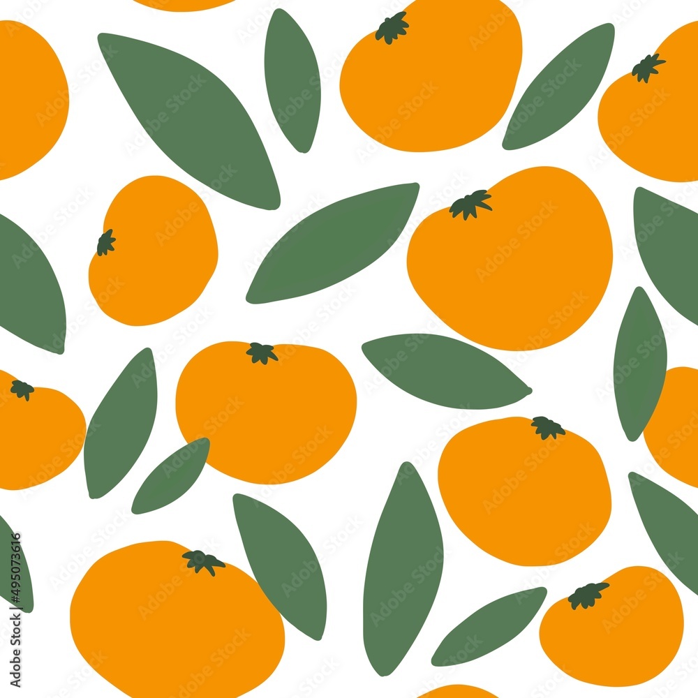 Summer fruit seamless oranges pattern for fabrics and textiles and packaging and gifts and cards and linens Summer fruit seamless oranges pattern for fabrics and textiles and packaging and gifts and cards and linens