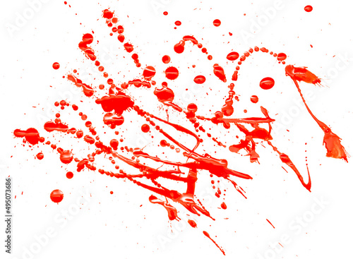 Wallpaper Mural Drops of red paint on a white background. Torontodigital.ca