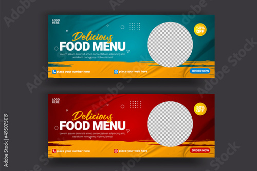  food menu social media  cover design