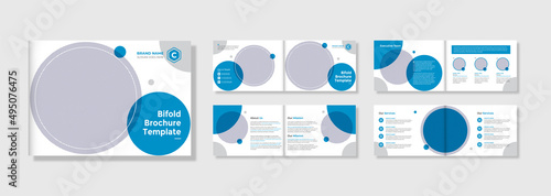 Corporate business landscape modern bifold company profile brochure design template
