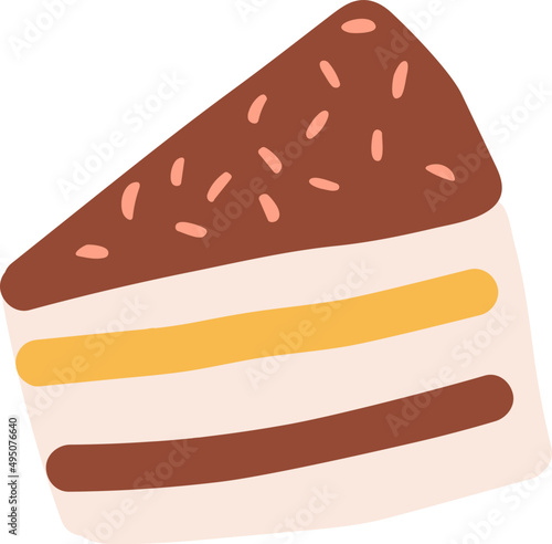 Piece of Cake Cartoon Illustration