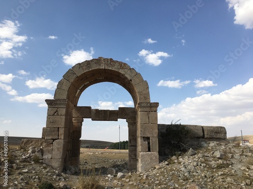 Turkey, Kayseri, Serefiye Village and Castle Ruins from the Hittite Civilization photo