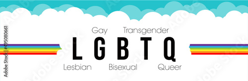 LGBTQ Banner - Title and illustrations  photo