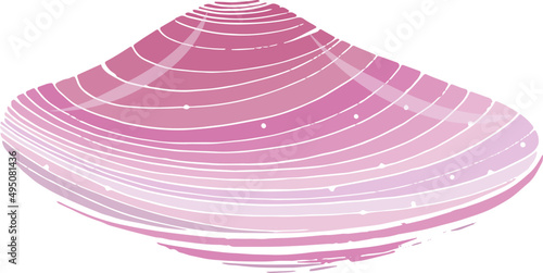 Underwater Seashell Hand Drawn Colored Illustration