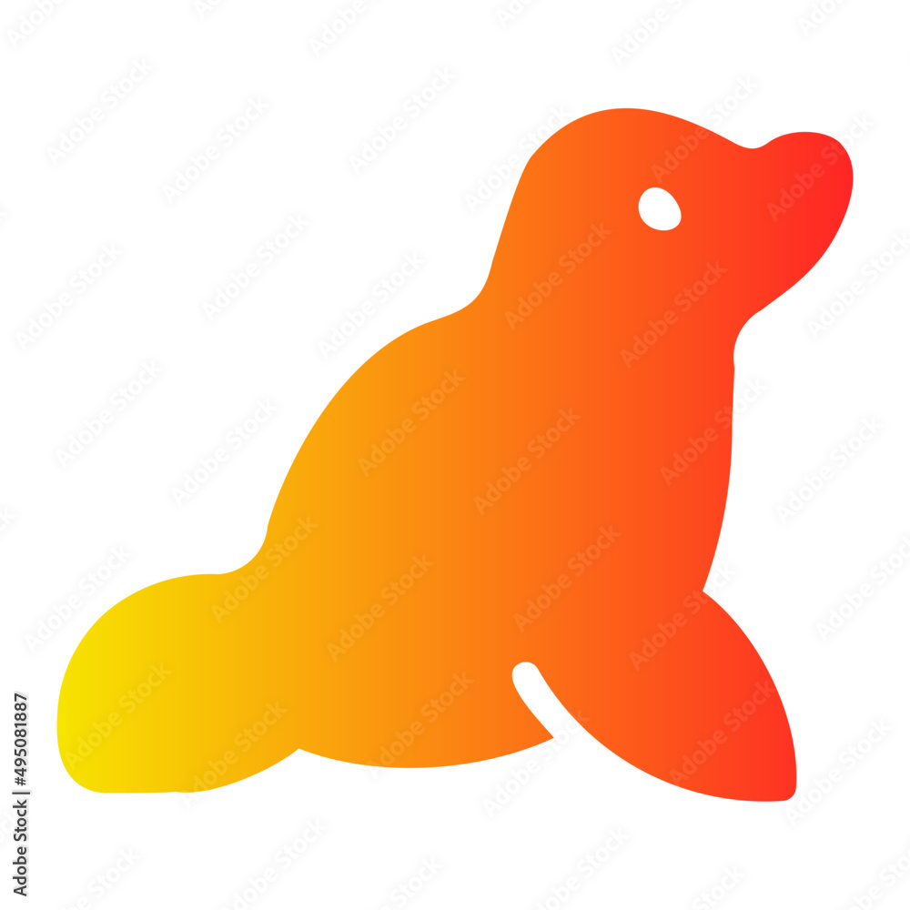 Fototapeta premium seal gradient icon