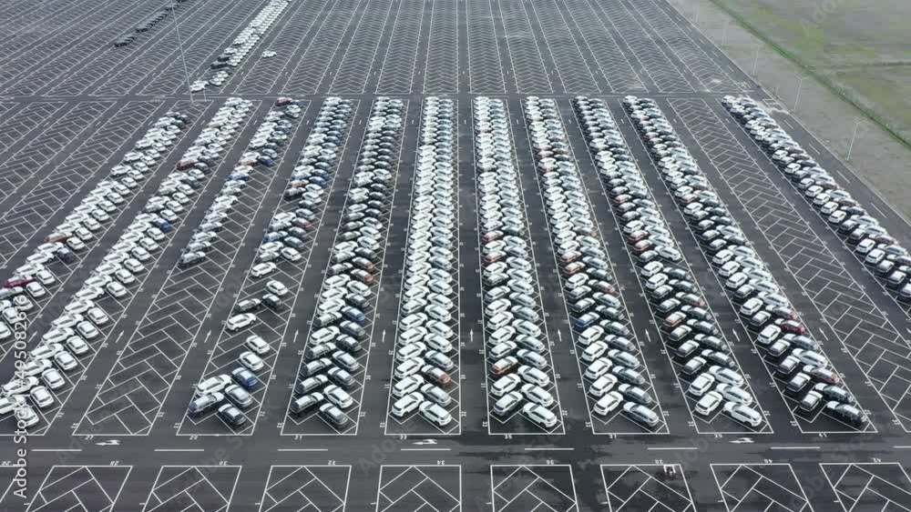 parking lot in car factory parking lot in car factory