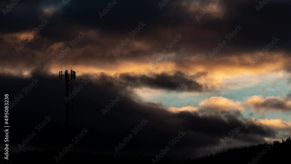 Cell Tower Sunrise Timelapse Cell Tower Sunrise Timelapse