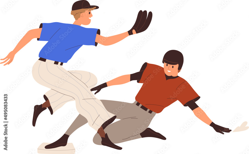 Baseball Players Cartoon Illustration Baseball Players Cartoon Illustration
