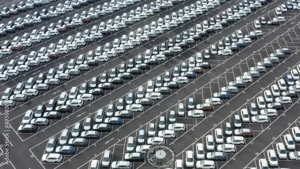 parking lot in car factory parking lot in car factory