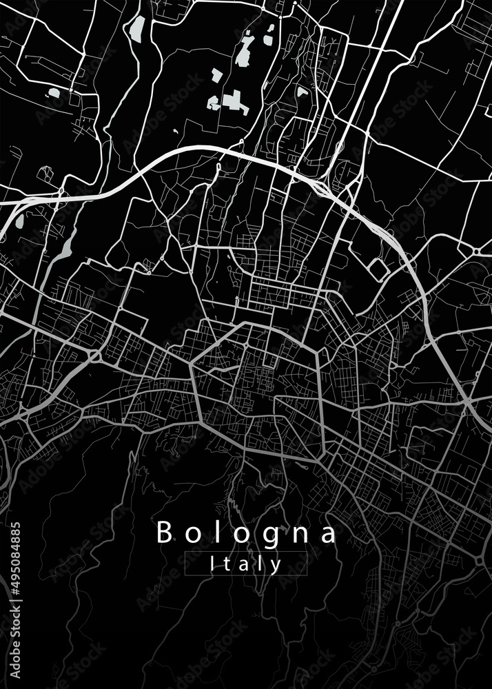 Bologna Italy City Map
