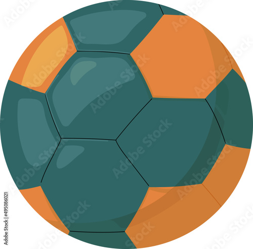 Handball Ball Cartoon Illustration