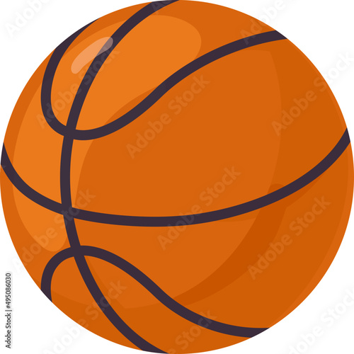 Basketball Ball Cartoon Illustration