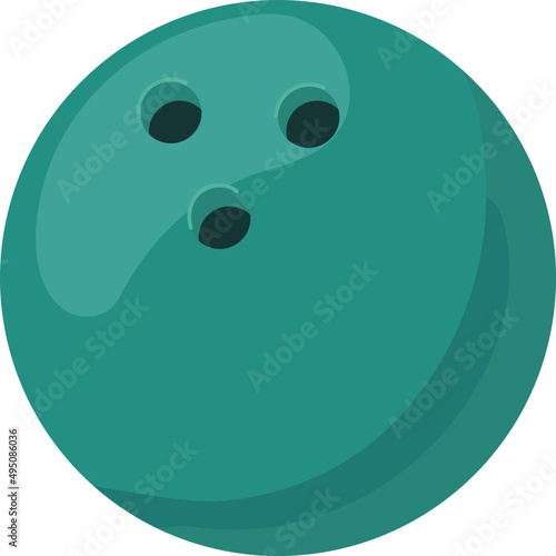 Ten Pin Bowling Ball Cartoon Illustration