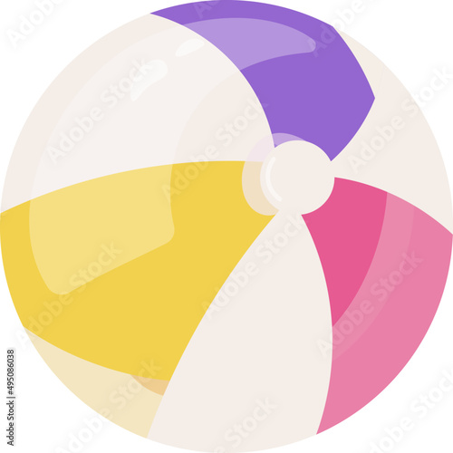Beach Ball Cartoon Illustration