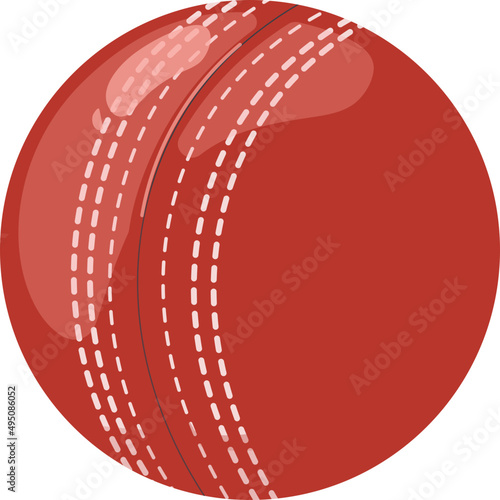 Cricket Ball Cartoon Illustration