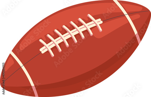 Rugby Ball Cartoon Illustration