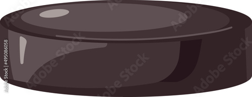 Ice Hockey Puck Cartoon Illustration