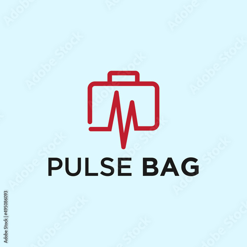 pulse bag logo or health logo
