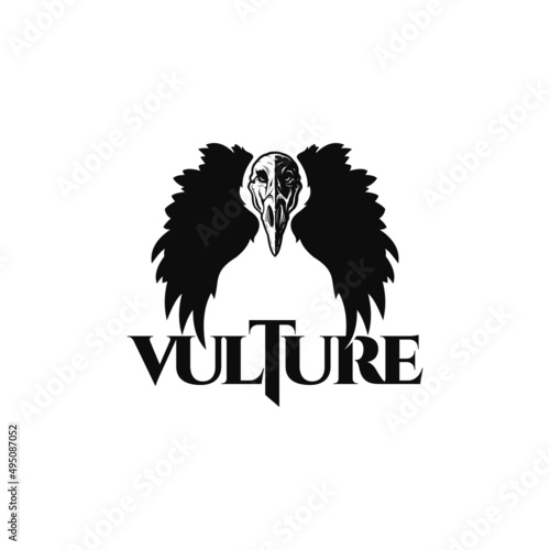 vulture logo on white background design inspiration
