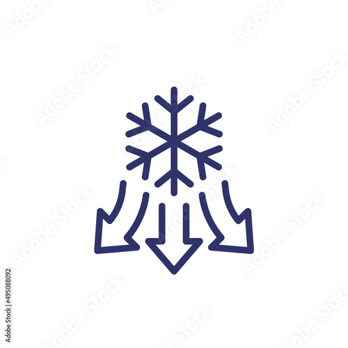 cooling or freezing line icon