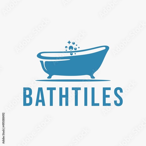 Bathtub bathroom vector illustration